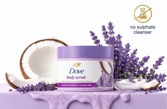 DOVE Exfoliating Body Polish Scrub Crushed Lavender & Coconut Milk for Dry Skin(298 g)