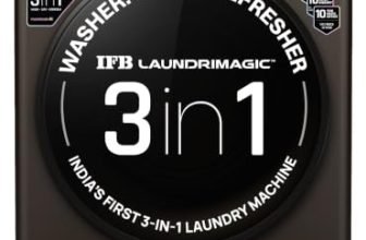 IFB 9/6/3 kg Fully Automatic Washer Dryer Refresher with Steam Refresh, AI Powered, 100% Dry Clothes, 9 Swirl Wash Mimic Handwashing, WiFi & Eco Inverter Motor (WDR Executive ZMN CMS, Mocha)