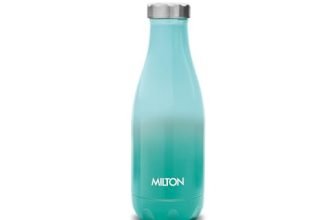 Milton Prudent 350 Thermosteel Bottle, 360 ml Water Bottle, 24 Hours Hot and Cold, Double Wall Vacuum Insulated, Water Bottles, Tea Flask/Coffee Flask for Sports, Travel, Aqua Green
