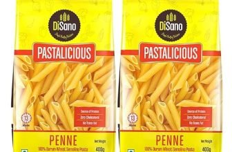 DiSano Penne Pasta 400g (Pack of 2), Healthy Pasta, Made with Durum Wheat Semolina, Suji, No Maida, Source of Protein & Fibre, Non-Sticky