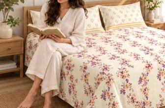 Bombay Dyeing Heritage Select 100% Cotton Double Bed Flat Bedsheet with 2 Pillow Covers (224 x 254 cm), Light Yellow