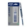 Luxor Schneider, LX Glider Pens, Pack of 2, Ink- Blue, Hybrid Tip, Refillable, Liquid Ink Roller Pen, Smooth Glide, Perfect for Professionals