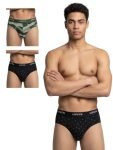 Levi’s Men Pack of 3 Printed Cotton Stretch Elastic Waistband Brief