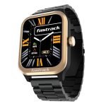Fastrack Jupiter Retro 1.83″ Display Smart Watch with BT Calling, Functional Crown, Metal Strap, 100+ Sports Modes, Health Suite, IP68 – Smartwatch for Man & Women Latest (Black & Chrome)