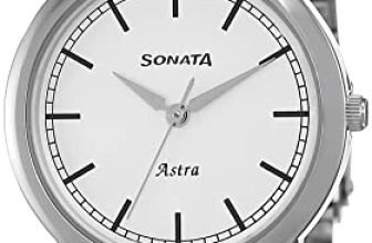 Sonata Quartz Analog White Dial Stainless Steel Strap Watch for Men-NR77049SM02