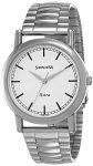 Sonata Quartz Analog White Dial Stainless Steel Strap Watch for Men-NR77049SM02
