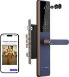 NATIVE By Urban Company Lock Pro with Camera Unlock & Doorbell Connect | 7-Way Unlock |Free Installation Smart Door Lock(Blue)