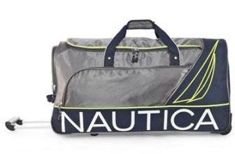 Nautica 2 Wheel Duffle Trolley Bag | Travel Luggage for Men & Women | Duffle Trolley Bag for Travel | Stylish Polyster Trolley Bag
