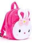Littoze Rabbit White School Bag Soft Material Plush Backpack Children’s Gifts Boy/Girl/Baby School Bag For Kids (Age 2 to 6 Year) School Bag ( 12 L ) School Bag 12 L Backpack(Pink, White)