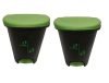Cello Plastic Pedal Step-On Garbage Dustbin 50 Ltr,Green/Green (COMBO)