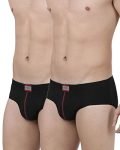 ONE8 by Virat Kohli Men’s Solid Brief (Pack of 2) (101- Black_Small)