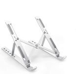 Gadhpur Aluminium Laptop Stand Adjustable 6 Angles, Foldable Ergonomic Laptop Riser for Desk, Portable Metal Holder for Laptop, Tablet, Study, Office & Work from Home