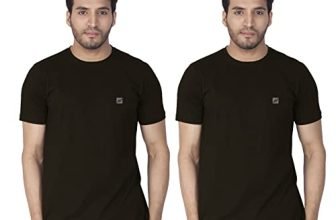 Lux Nitro Pack of 2 Men’s Round Neck Solid Tshirt Black