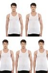 Dixcy Scott Josh-Men-Innerwear-(category)-Vest-(Style ID)-PR12804VS-(Color)-WHITE-Pack of5-(Size)L