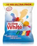 Active White Ultra Detergent Washing Powder, 10 kg Ultra Pack | Laundry Detergent | Removes Tough Stains | High Efficiency | Superior Cleaning | Power Boosters