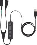 Jabra Link 265 USB/QD Training Cable | Dual Headset Supervisor Cable for Call Center Training | USB-A to Quick Disconnect (QD) | Compatible QD Headsets & Softphones