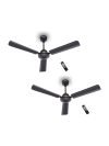 DIGISMART Storm | BLDC Motor | Remote Control | Energy Saving | Silent Operation with 5 Year Warranty BLDC Motor with Remote 1200 mm Ceiling Fan(5 Star | Dark Brown | Pack of 2)