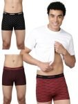 Levi’s Men Pack of 3 Printed Cotton Shorter Length Stretch Elastic Waistband Trunk