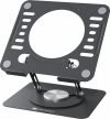 Portronics My Buddy K9 Lite, Height Adjustable & 360° Rotating Metal Laptop Stand POR-3260 Carbon Steel Rotatable Laptop Stand with Adjustable Height Compatible with Universal Laptops(Black)