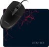 Bestor 2 in 1 Combo Wired Ambidextrous Optical Mouse(USB 2.0, Black)