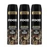 Axe Dark Temptation Men’s Deodorant, Long Lasting Deodorant Spray For Men With An Irresistible Scent, 215ml, Pack of 3