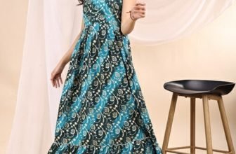 Dresser Women Fit and Flare Black Maxi/Full Length Dress