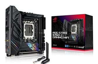 ASUS Rog Strix B760-I Gaming WiFi Intel B760(13Th&12Th Gen) Lga 1700 Mini ITX Motherboard,8 + 1 Power Stages,Ddr5 Up to 7600 Mt/S,Pcie 5.0,2Xm.2 Slots,WiFi 6E,USB 3.2 Gen 2X2 Type-C,Aura Sync RGB
