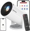 Lifelong Lightbeam Smart LED Projector, Android 14, 1080P & 4K HD Support, 4000 Lumens (4000 lm / 1 Speaker / Wireless / Remote Controller) Portable Projector(White)