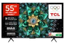 TCL 139 cm (55 Inches) SmartChoice 4K UHD Smart QD-Mini LED Google TV | 144Hz Refresh Rate | 3GB RAM | 46W Onkyo 2.1 | Upto 512+ Zones | IMAX Enhanced | 55Q6C
