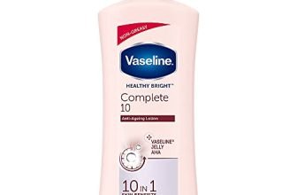 Vaseline Healthy Bright Complete 10 Body Lotion, Anti- Ageing Lotion With Vitamin B3, Aha, Pro-Retinol, 400 ml