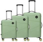 Skybags Swirl Set of 3 Trolley Bag 56, 65 & 75cm | Small+Medium+Large | Hard Luggage | 8 Wheels Suitcase | Combination Lock with Anti-Theft Zipper | Polypropylene | 3 Years Warranty – Unisex (Beige)