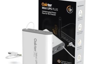Oakter Mini UPS Plus WiFi Router Broadband Modem | Backup Up to 6 Hours 3×2000 mAh 22.2 Wh| WiFi UPS Power Backup During Power Cuts | UPS Broadband Modem | Current Surge & Deep Discharge Protection