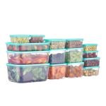 Amazon Brand – Solimo Plastic Container Set with Airtight Lids | BPA-Free | Microwave & Dishwasher Safe | Kitchen Storage Containers | Set of 15