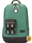 Gear Hipster anti theft faux leather 31 L Laptop Backpack(Green)