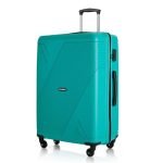 HRX Icon Large Size Teal Polypropylene Hard Shell Suitcase – Premium Travel Trolley Bag with 4 Spinner Wheels, Number Lock & Water Resistant Body