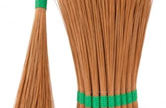 Zureni Traditional Coconut Broom Stick Leaf Grass 40 inch Long Broomstick Washable Seekh Jhaadu with Firm & Comfortable Grip Ideal for Wet Surface Cleaning (40 Pcs, 400 Gm, Random Colors)