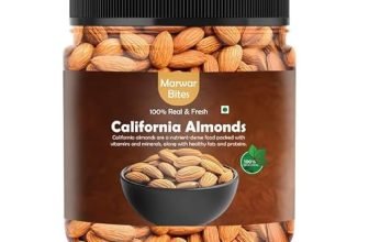 MarwarBites California Almonds 500gm| Badam Giri | High in Fiber & Boost Immunity | Real Nuts | Gluten Free & Zero Cholesterol | Natural Dry Fruits Pack