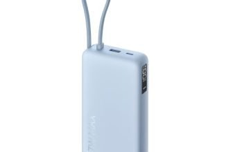 Xiaomi Power Bank 5i 20000mAh 67W Turbo Charging PD 3.0 & PPS|in-Built Cable|12 Layer Protection|Digital Display|Triple Output Ports|Supports Laptop, Tablet, Phone, Earbud (Ice Blue)- 2026 New Launch