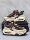 HIDENCE Sneakers For Men(Brown, Beige , 7)