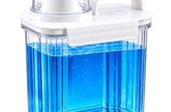Liquid Detergent Dispenser 1100ML with Measuring Cup & Carry Handle, White