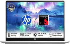 HP Omnibook 3 Next Gen AI PC Snapdragon X – (8 GB/512 GB SSD/Windows 11 Home) 14-hz0056QU Laptop(14 inch, Silver, 1.42 kg, With MS Office)