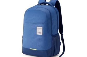 Kamiliant by American Tourister Biz Pro Casual Laptop Backpack with 15″ Inch Laptop Compartment, 30 L Capacity, Ergonomically Designed with Bottle Holder for Men And Women – Blue