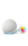 Amazon Echo Dot (5th Gen, White) Smart Home Speaker Combo with Wipro Simple Setup 9W LED Smart Bulb | with Bluetooth and Alexa