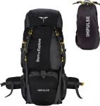 Impulse Rucksack bags 80 litres travel bag for men tourist bag for travel backpack for hiking trekking Bag for men camping Curve Black with 1 year Warranty | Black