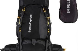 Impulse Rucksack bags 80 litres travel bag for men tourist bag for travel backpack for hiking trekking Bag for men camping Curve Black with 1 year Warranty | Black
