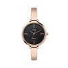 TIMEX Analog Watch for Women with Black Round Dial & Rose Gold Brass Bracelet Band Water Resistant Women’s Wrist Watches – TWEL12805