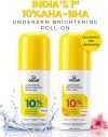 OSCAR 10% AHA BHA Underarm Roll-On | Reduces Pigmentation & Odour, Aqua & Floral Deodorant Roll-on  –  For Men & Women(40 ml, Pack of 2)