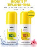 OSCAR 10% AHA BHA Underarm Roll-On | Reduces Pigmentation & Odour, Aqua & Floral Deodorant Roll-on  –  For Men & Women(40 ml, Pack of 2)