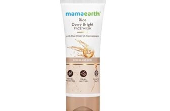 Mamaearth Rice Dewy Bright Face Wash With Rice Water & Niacinamide for Glass Skin | For Hydrated & Even skin Tone | Glowing & Brightening | Korean skin Care Product | For All skin Types | For Men & Women | 100 ml