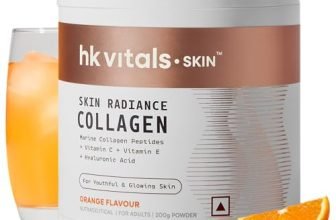 hk vitals Skin Radiance Marine Collagen Supplement Powder, Orange, 200g